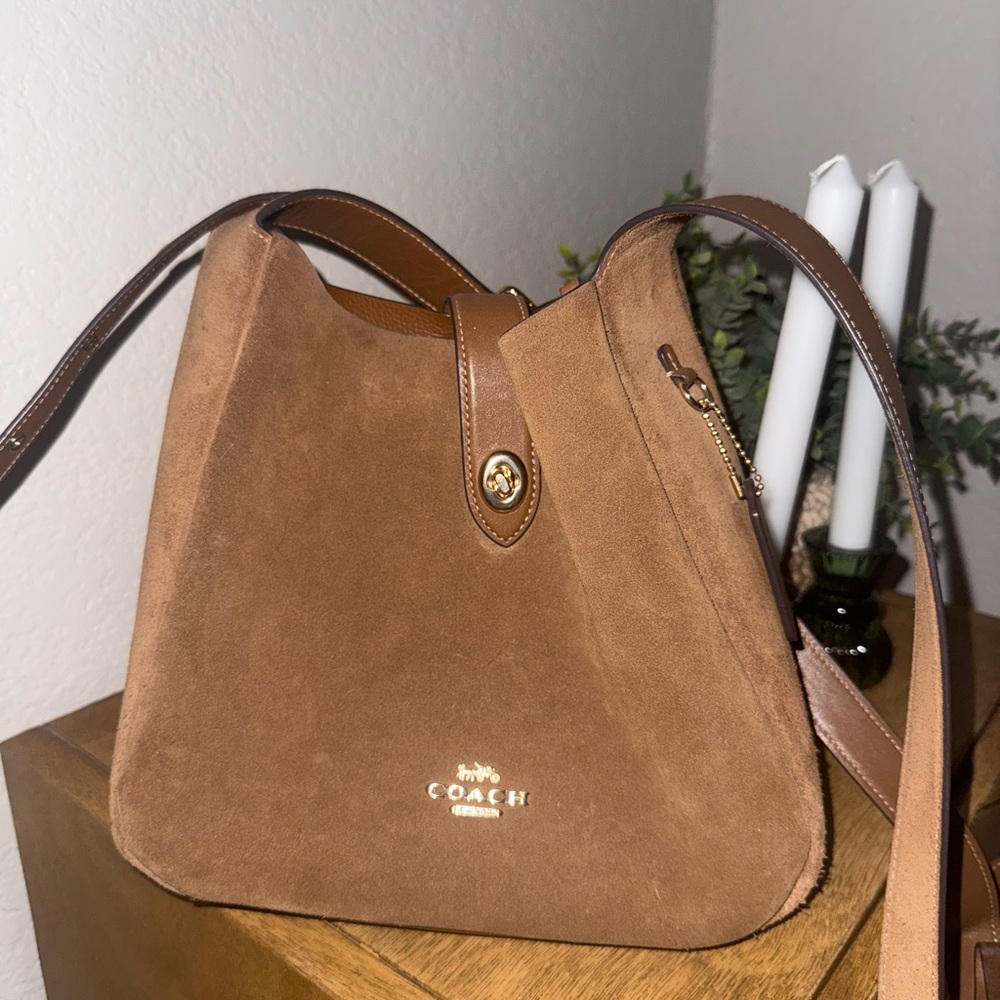 Coach Hadley Suede Shoulder/ Crossbody Bag
